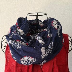 Navy and Red Gonzaga Bulldog Infinity Scarf
